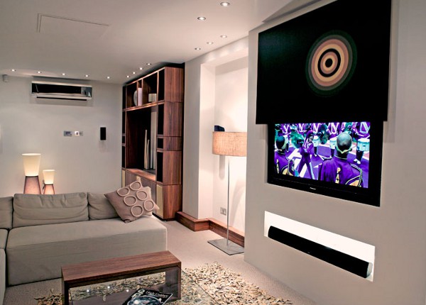 Parete in cartongesso con camino e tv: una casa con tante idee da ... Idee cartongesso e tv