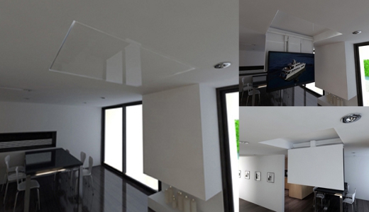 MFCHS - Staffa tv motorizzata da soffitto