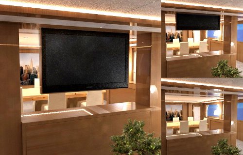 I-MLUBE - Staffa tv motorizzata da soffitto
