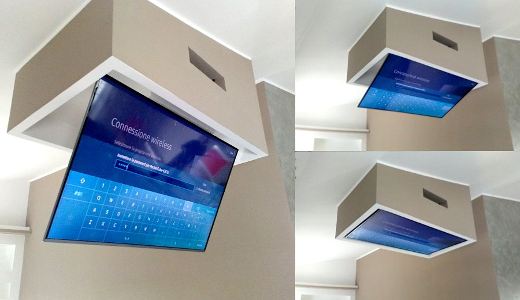 MFCT COMPACT - Staffa tv motorizzata da soffitto