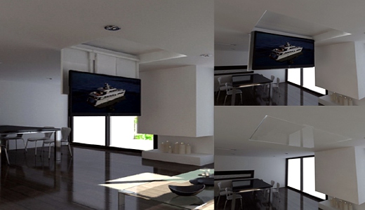MFCH - Staffa tv motorizzata da soffitto